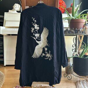 Black & Silver Embroidered Jacket Sleek and Versatile
